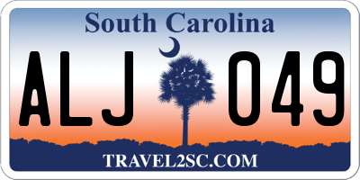 SC license plate ALJ049