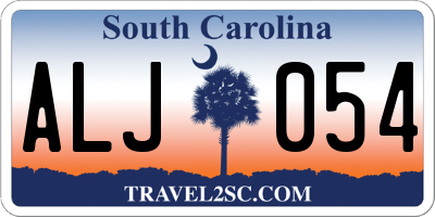 SC license plate ALJ054