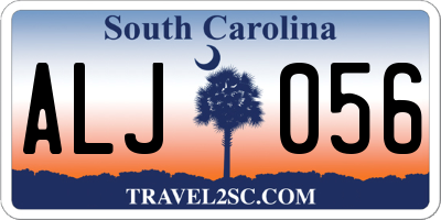 SC license plate ALJ056