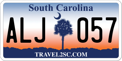 SC license plate ALJ057