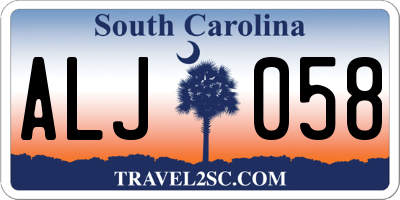 SC license plate ALJ058