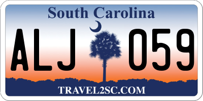 SC license plate ALJ059