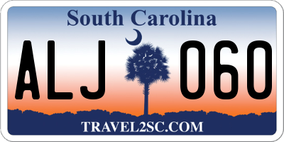 SC license plate ALJ060