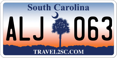 SC license plate ALJ063
