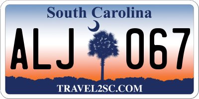SC license plate ALJ067