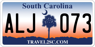 SC license plate ALJ073