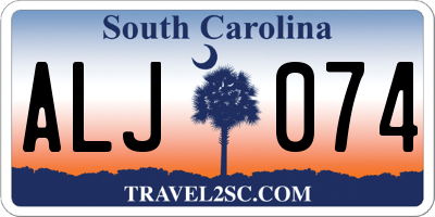 SC license plate ALJ074