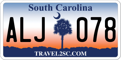 SC license plate ALJ078