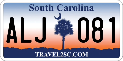 SC license plate ALJ081
