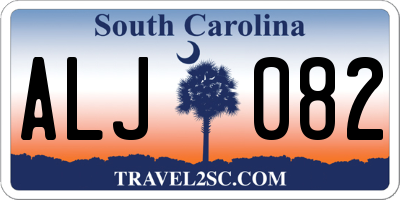 SC license plate ALJ082