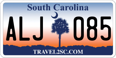 SC license plate ALJ085