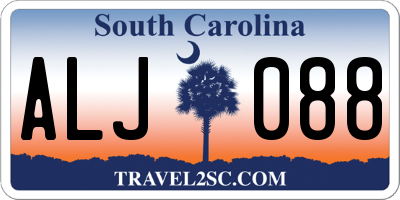 SC license plate ALJ088