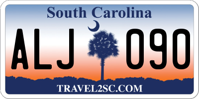 SC license plate ALJ090