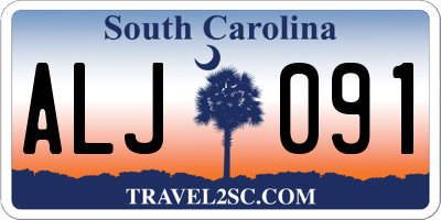 SC license plate ALJ091