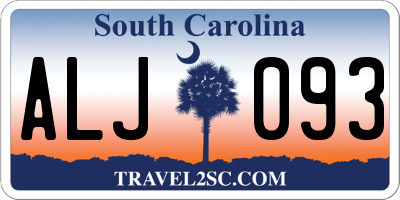 SC license plate ALJ093