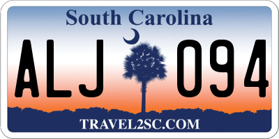 SC license plate ALJ094