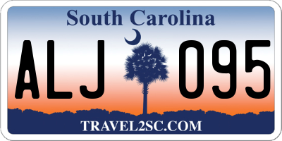 SC license plate ALJ095