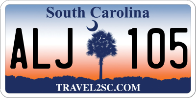 SC license plate ALJ105