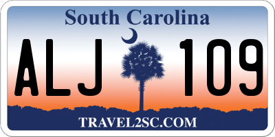 SC license plate ALJ109