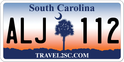 SC license plate ALJ112