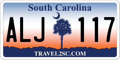 SC license plate ALJ117