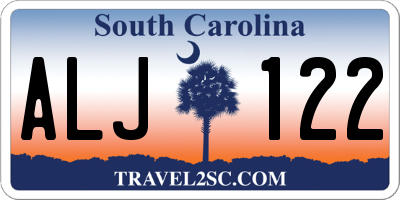 SC license plate ALJ122