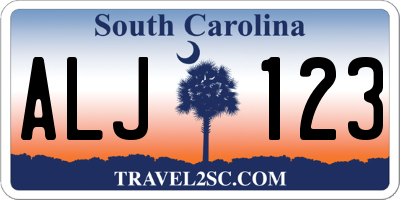 SC license plate ALJ123