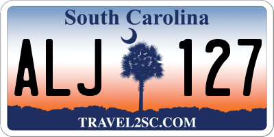 SC license plate ALJ127