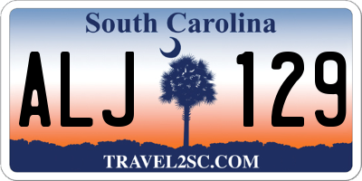 SC license plate ALJ129