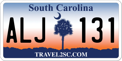 SC license plate ALJ131
