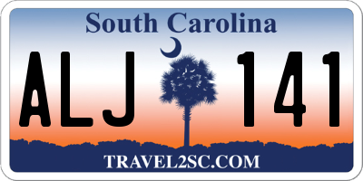 SC license plate ALJ141