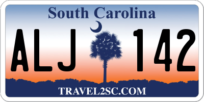 SC license plate ALJ142
