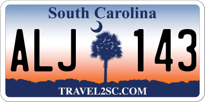 SC license plate ALJ143