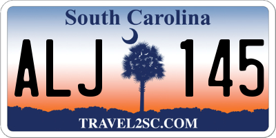 SC license plate ALJ145