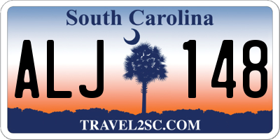 SC license plate ALJ148
