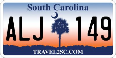 SC license plate ALJ149