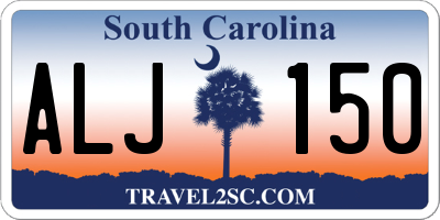 SC license plate ALJ150