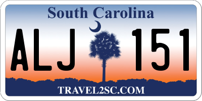 SC license plate ALJ151