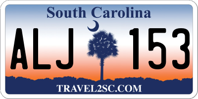 SC license plate ALJ153