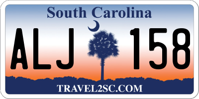 SC license plate ALJ158