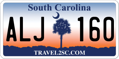 SC license plate ALJ160