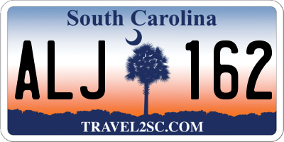 SC license plate ALJ162