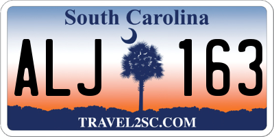 SC license plate ALJ163