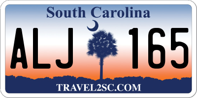 SC license plate ALJ165
