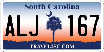 SC license plate ALJ167