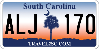 SC license plate ALJ170