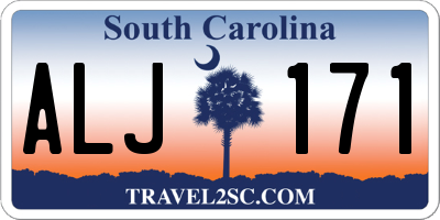 SC license plate ALJ171