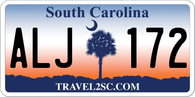 SC license plate ALJ172