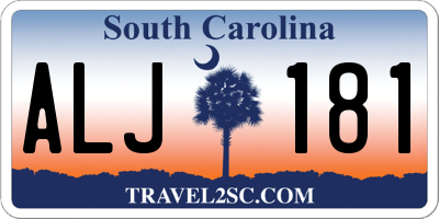 SC license plate ALJ181