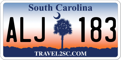 SC license plate ALJ183